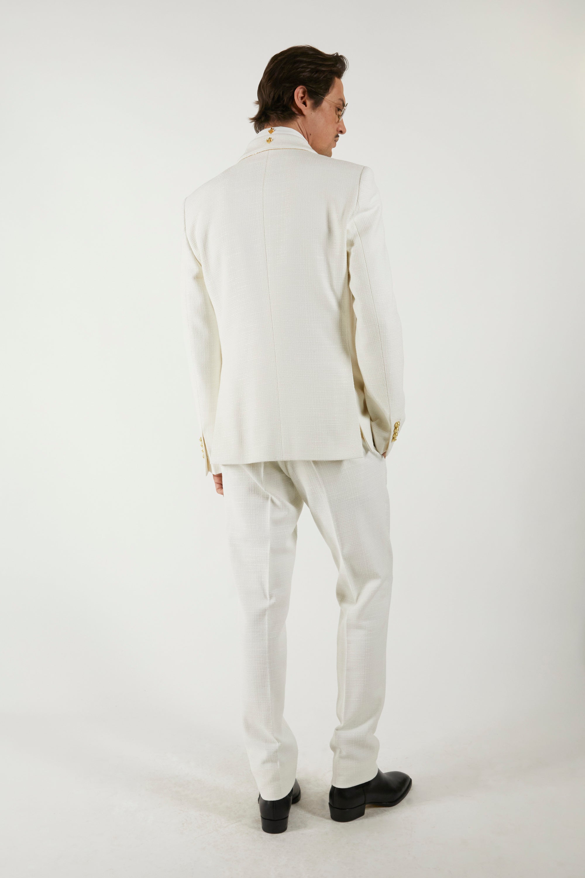 White Woven Tuxedo
