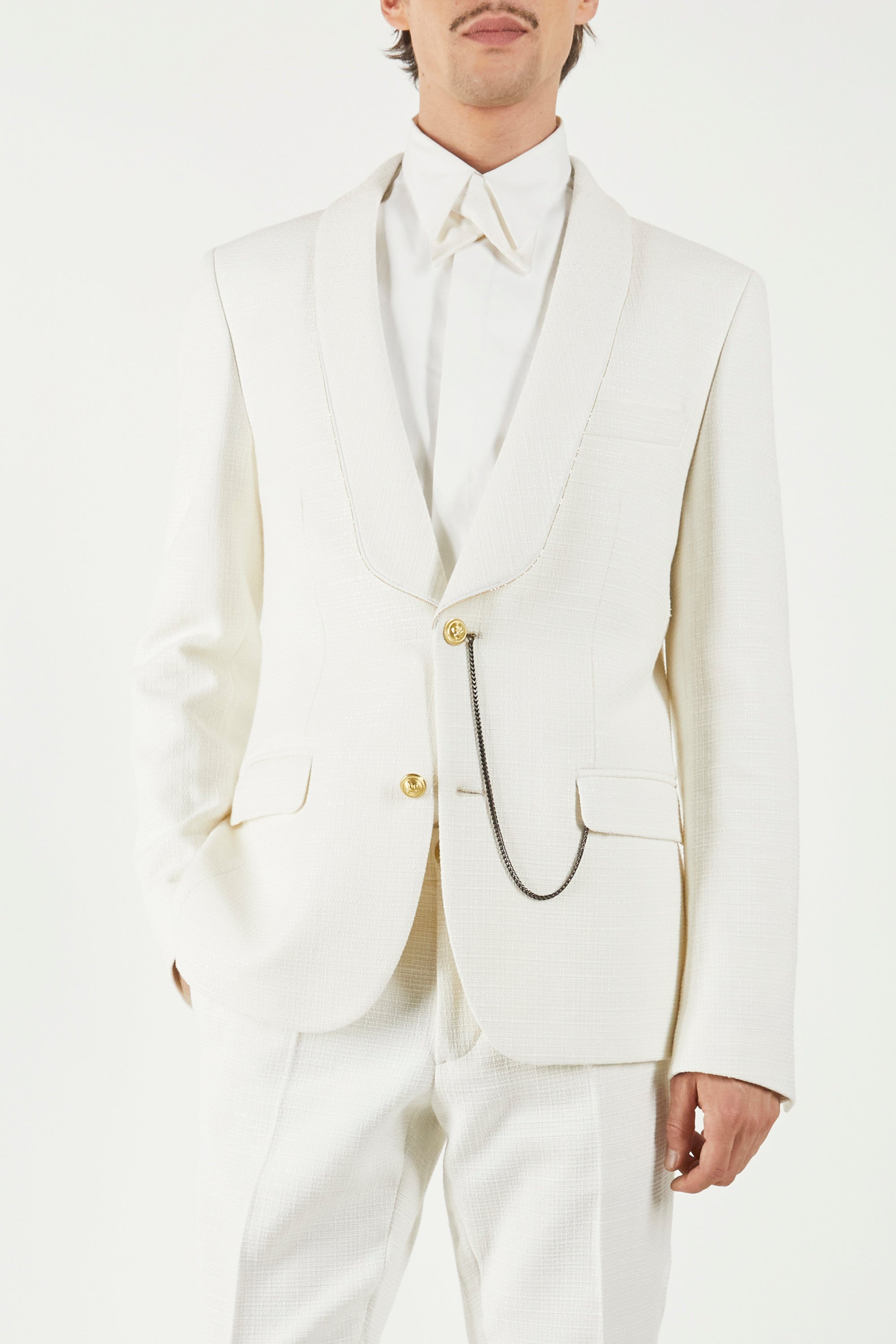 White Woven Tuxedo