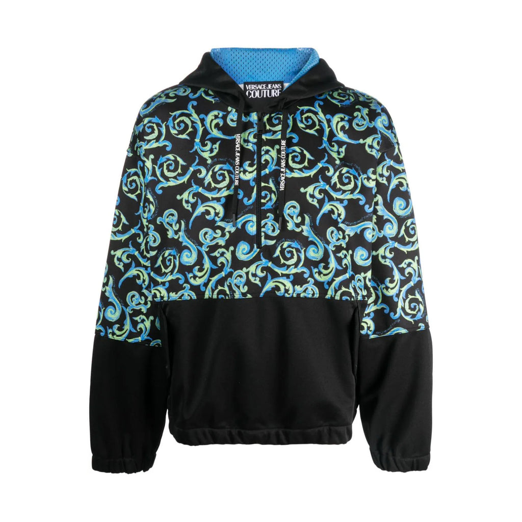 Baroque-Pattern Hooded Jacket