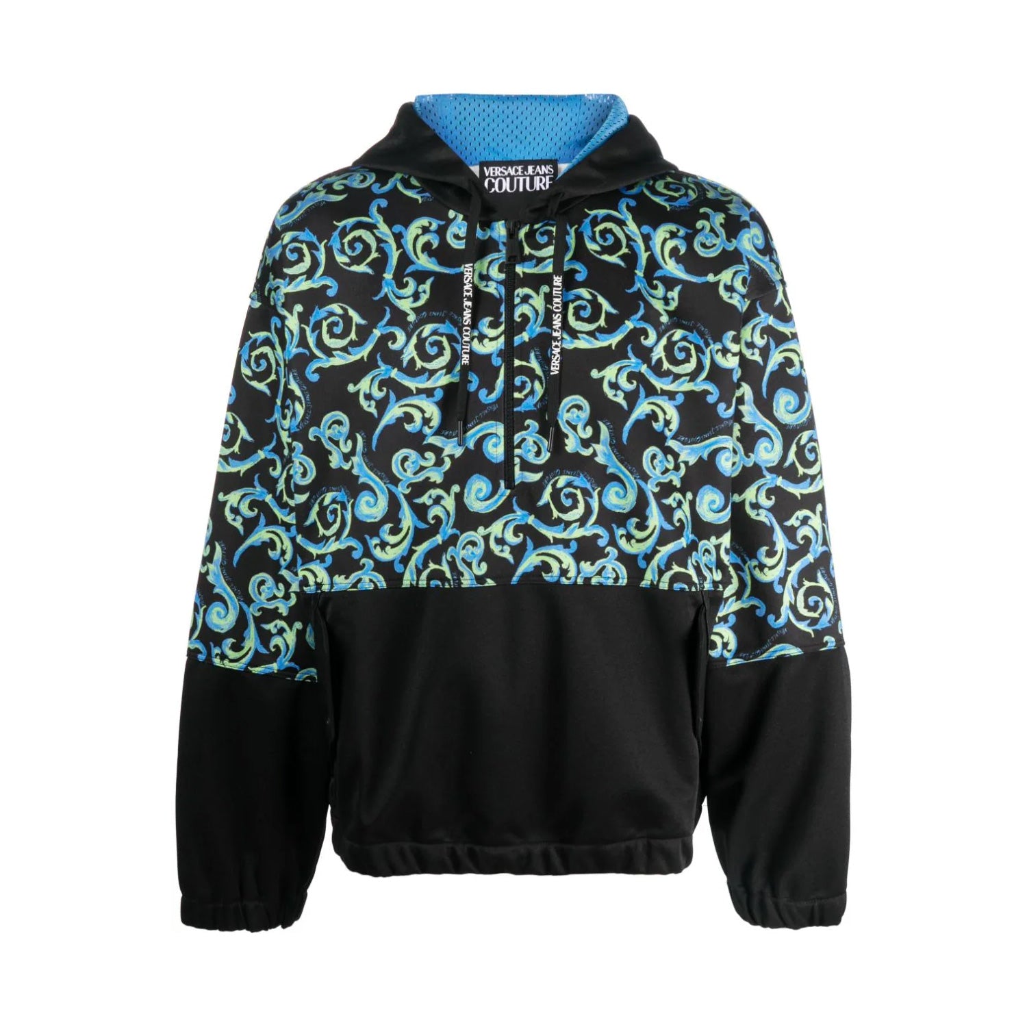 Baroque-Pattern Hooded Jacket