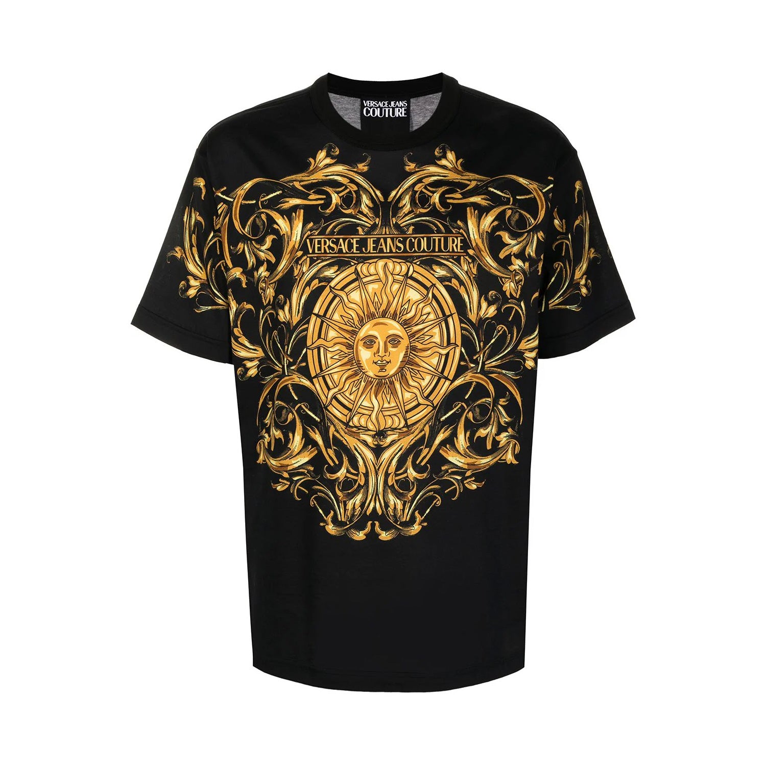 Black Barocco Print T-shirt