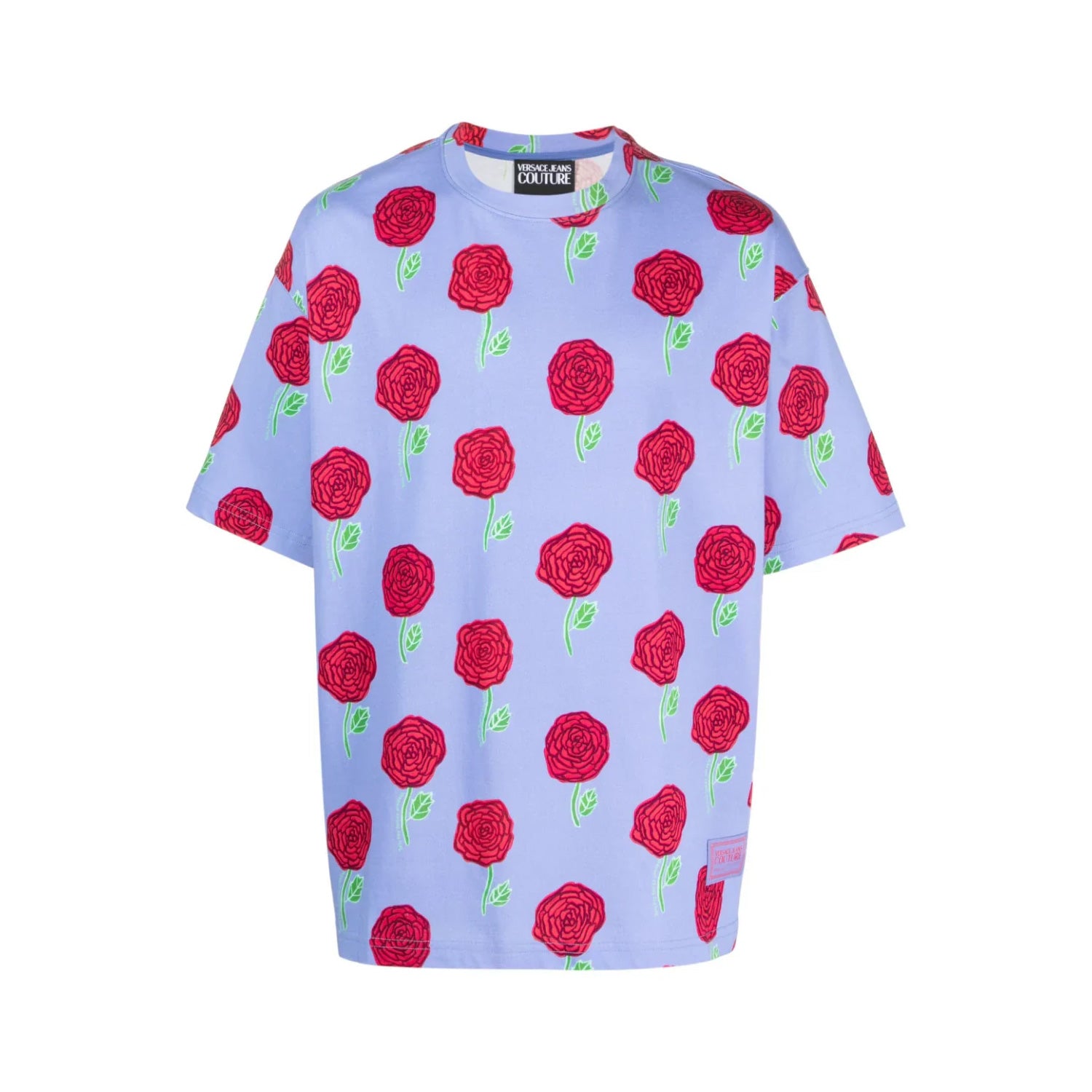 FLORAL-PRINT SHORT-SLEEVED COTTON T-SHIRT